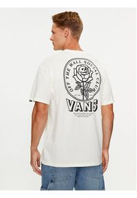 Vans T-Shirt Off The Wall Social Club Ss Tee VN0008S0 Écru Classic Fit. Materiał: bawełna