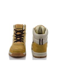 Buty do chodzenia dla dzieci Kappa Bright Mid Beige. Wysokość cholewki: za kostkę. Zapięcie: sznurówki. Kolor: żółty. Materiał: materiał, syntetyk, tkanina. Szerokość cholewki: normalna. Sport: turystyka piesza