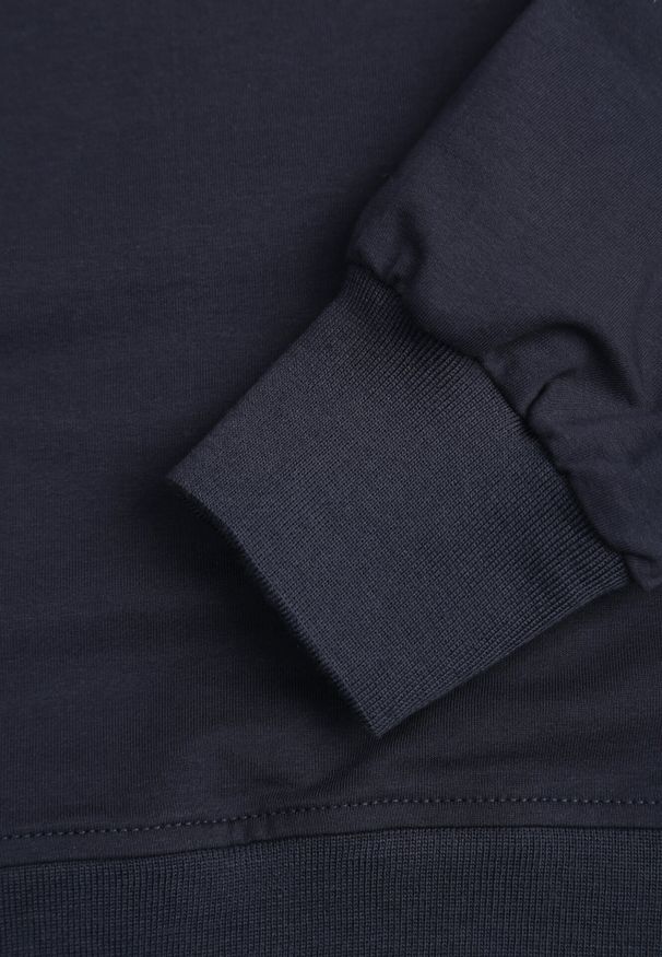 Born2be - Granatowa Bluza o Klasycznym Kroju z Bawełną Merinne. Okazja: na co dzień. Kolor: niebieski. Materiał: bawełna. Styl: klasyczny