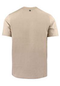 Męska Koszulka (T-Shirt) - Pako Jeans - Beżowa, Napis. Okazja: na co dzień. Kolor: brązowy, beżowy, wielokolorowy. Materiał: bawełna. Wzór: nadruk. Styl: casual #2