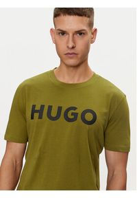 Hugo T-Shirt Dulivio 50467556 Zielony Regular Fit. Kolor: zielony. Materiał: bawełna