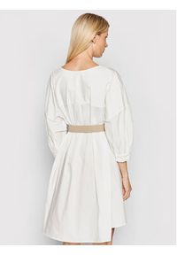 Imperial Sukienka codzienna ABWSBBD Biały Regular Fit. Okazja: na co dzień. Kolor: biały. Materiał: bawełna. Typ sukienki: proste. Styl: casual