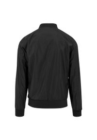 BUILD YOUR BRAND - Męska Nylonowa Kurtka Bomberka. Kolor: czarny. Materiał: nylon