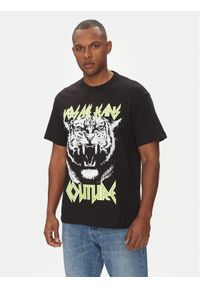 Versace Jeans Couture T-Shirt 78GAHT06 Czarny Regular Fit. Kolor: czarny. Materiał: bawełna #1