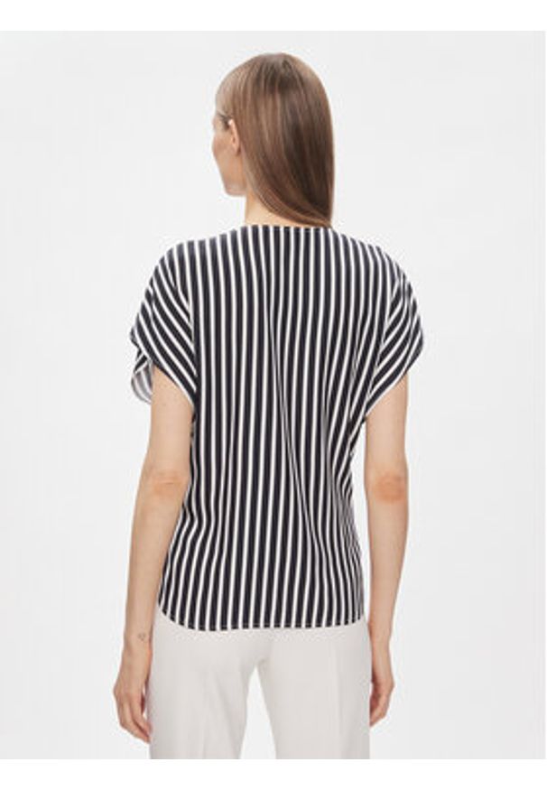 TOMMY HILFIGER - Tommy Hilfiger Bluzka WW0WW41845 Granatowy Relaxed Fit. Kolor: niebieski. Materiał: wiskoza