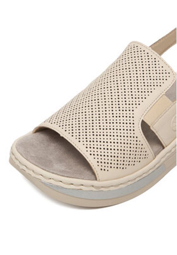 Rieker Sandały CEO-V5951-60 Kremowy. Kolor: kremowy. Materiał: syntetyk, skóra