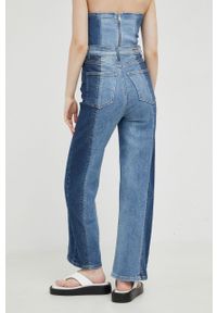 GESTUZ - Gestuz jeansy damskie high waist. Stan: podwyższony. Kolor: niebieski #5
