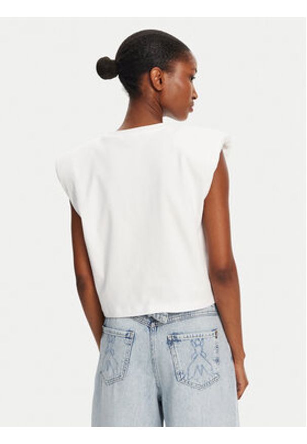 Patrizia Pepe T-Shirt 2M4443/J289-W103 Biały Regular Fit. Kolor: biały. Materiał: bawełna