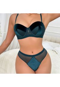 Intica - Komplet bielizny modelujący z biustonoszem i figami Shaniya. Kolor: czerwony. Materiał: tkanina. Wzór: aplikacja #3