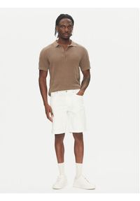 Lindbergh Szorty jeansowe 30-550002WHI Biały Regular Fit. Kolor: biały. Materiał: bawełna
