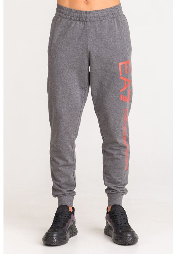 SPODNIE DRESOWE EA7 Emporio Armani. Materiał: dresówka. Wzór: nadruk