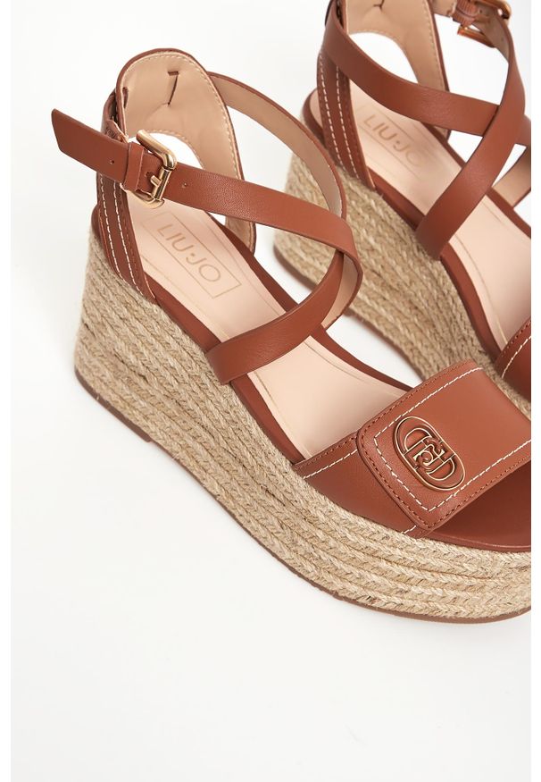 Liu Jo - Sandały damskie na koturnie LIU JO. Obcas: na koturnie