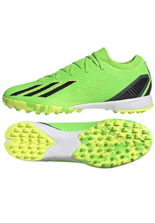 Adidas - Buty piłkarskie adidas X Speedportal.3 Tf M GW8484 zielone zielone. Zapięcie: sznurówki. Kolor: zielony. Materiał: syntetyk, guma. Sport: piłka nożna