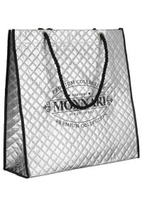 Tote bag torba zakupowa srebrna Monnari BAG0030-022. Kolor: srebrny. Wzór: aplikacja. Materiał: pikowane