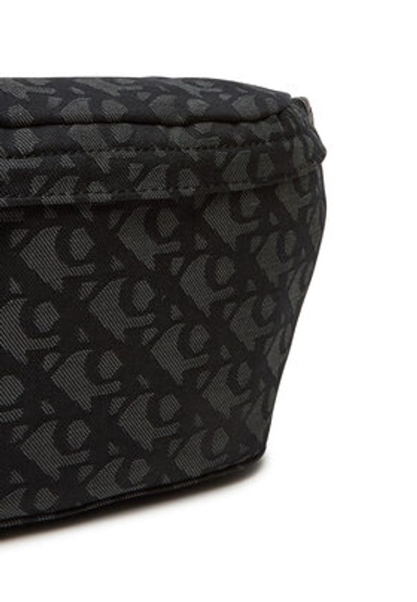 Calvin Klein Jeans Saszetka nerka Unstructured Monogram Waistbag LV04G3177G Czarny. Kolor: czarny. Materiał: materiał