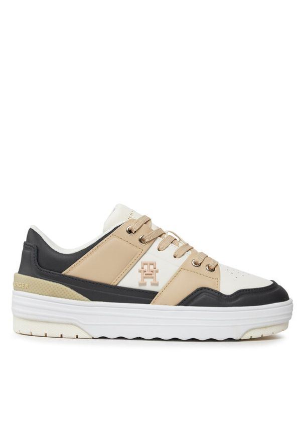 TOMMY HILFIGER - Tommy Hilfiger Sneakersy Th Basket Sneaker Lo FW0FW07756 Beżowy. Kolor: beżowy