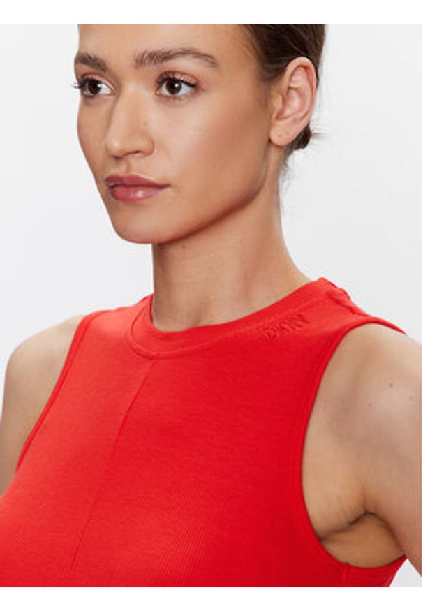 DKNY Sport Top DP3T9264 Czerwony Classic Fit. Kolor: czerwony. Materiał: wiskoza. Styl: sportowy