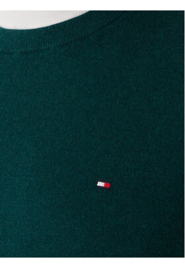 TOMMY HILFIGER - Tommy Hilfiger Sweter MW0MW28046 Zielony Regular Fit. Kolor: zielony. Materiał: bawełna