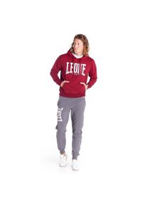 LEONE 1947 APPAREL - Męska bluza z kapturem Leone 1947 Apparel. Typ kołnierza: kaptur. Kolor: czerwony. Materiał: tkanina. Sport: fitness