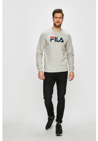 Fila - Bluza. Okazja: na co dzień. Typ kołnierza: bez kaptura. Kolor: szary. Materiał: bawełna, poliester, materiał, dzianina. Wzór: nadruk. Styl: casual #6