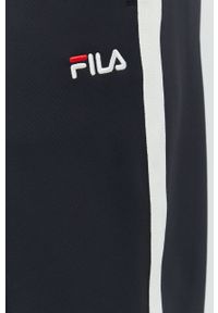 Fila spodnie dresowe męskie kolor czarny z aplikacją. Kolor: czarny. Materiał: dresówka. Wzór: aplikacja #2