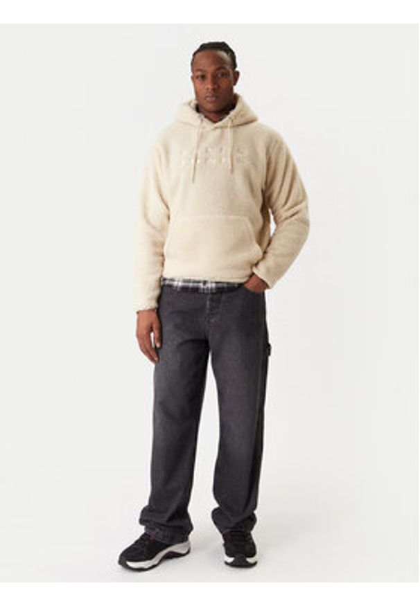 Jack & Jones Bluza Flare Teddy 12285678 Beżowy Relaxed Fit. Kolor: beżowy. Materiał: syntetyk