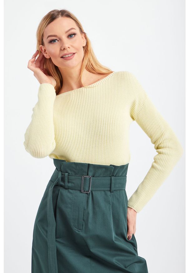 Max Mara Leisure - SWETER CIRO MAX MARA LEISURE. Materiał: prążkowany, materiał. Długość rękawa: długi rękaw. Długość: długie