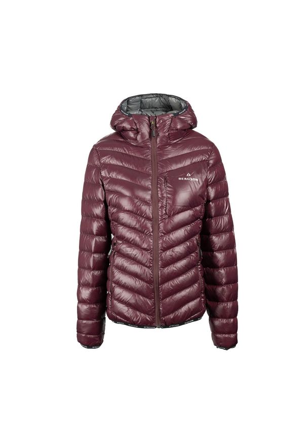 Bergson - Kurtka puchowa damska Celsius1. Kolor: wielokolorowy, czerwony, brązowy. Materiał: puch. Sport: turystyka piesza
