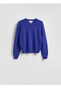 Reserved - Wełniany sweter - burgundowy. Kolor: czerwony. Materiał: wełna #1