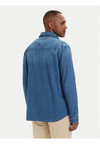 Karl Lagerfeld - KARL LAGERFELD Koszula jeansowa 605903 562876 Niebieski Regular Fit. Typ kołnierza: dekolt w karo. Kolor: niebieski. Materiał: bawełna #3