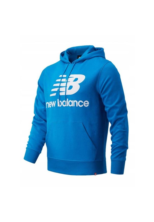 New Balance - Bluza na co dzień męska NEW BALANCE z kapturem. Typ kołnierza: kaptur. Kolor: niebieski