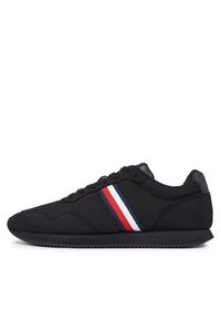 TOMMY HILFIGER - Tommy Hilfiger Sneakersy Lo Runner Mix FM0FM04958 Czarny. Kolor: czarny. Materiał: materiał