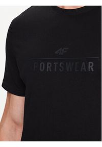 4f - 4F T-Shirt 4FSS23TTSHM539 Czarny Regular Fit. Kolor: czarny. Materiał: bawełna #3