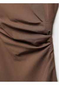 mango - Mango Sukienka koktajlowa Twisted 67085747 Brązowy Slim Fit. Kolor: brązowy. Materiał: wiskoza. Styl: wizytowy #4