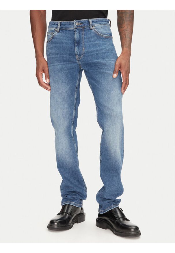 Just Cavalli Jeansy 78OAB5S0 Granatowy Slim Fit. Kolor: niebieski