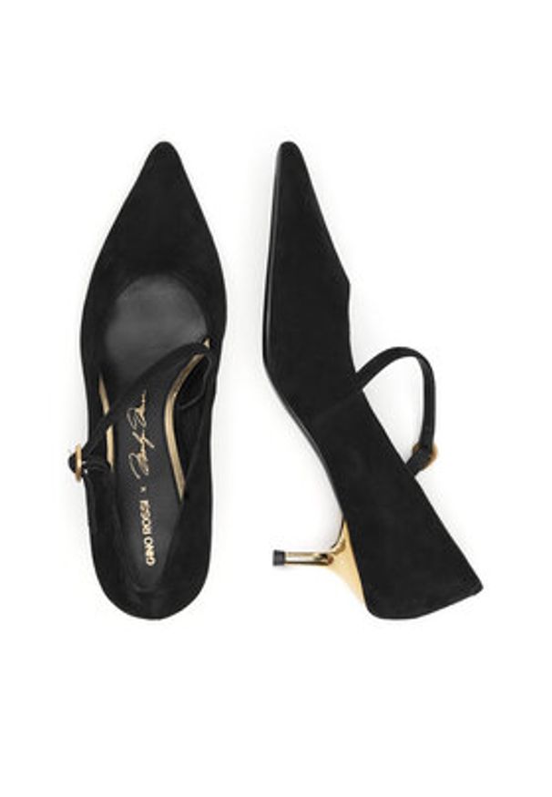 Gino Rossi - GINO ROSSI Czółenka LILIAN-526-1 Czarny. Kolor: czarny. Materiał: skóra, zamsz