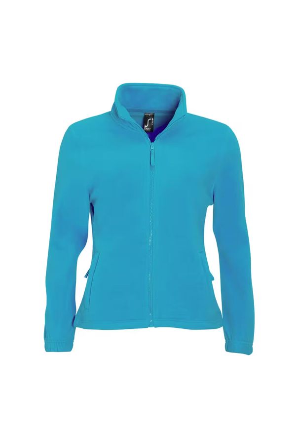 SOL'S - Damska Bluza Polarowa North Fleece Jacket. Kolor: niebieski. Materiał: polar. Sezon: zima
