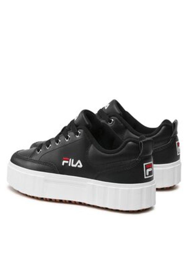 Fila Sneakersy Sandblast L Wmn FFW0060.80010 Czarny. Kolor: czarny. Materiał: skóra