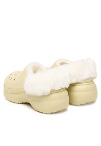 Crocs Klapki Classic Platform Fuzz Lined Clog 212854 Beżowy. Kolor: beżowy. Obcas: na platformie #3