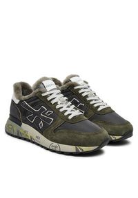 Premiata Sneakersy Mick 6566M Khaki. Kolor: brązowy. Materiał: skóra, zamsz #4