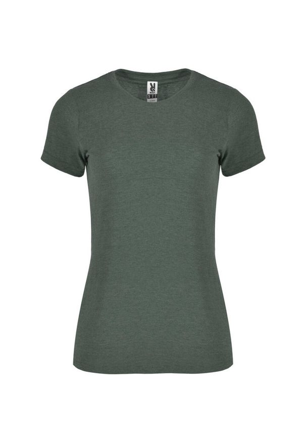 ROLY - T-shirt Damski Dwutonalny Z Krótkim Rękawem Fox. Kolor: zielony. Długość rękawa: krótki rękaw. Długość: krótkie. Sport: turystyka piesza