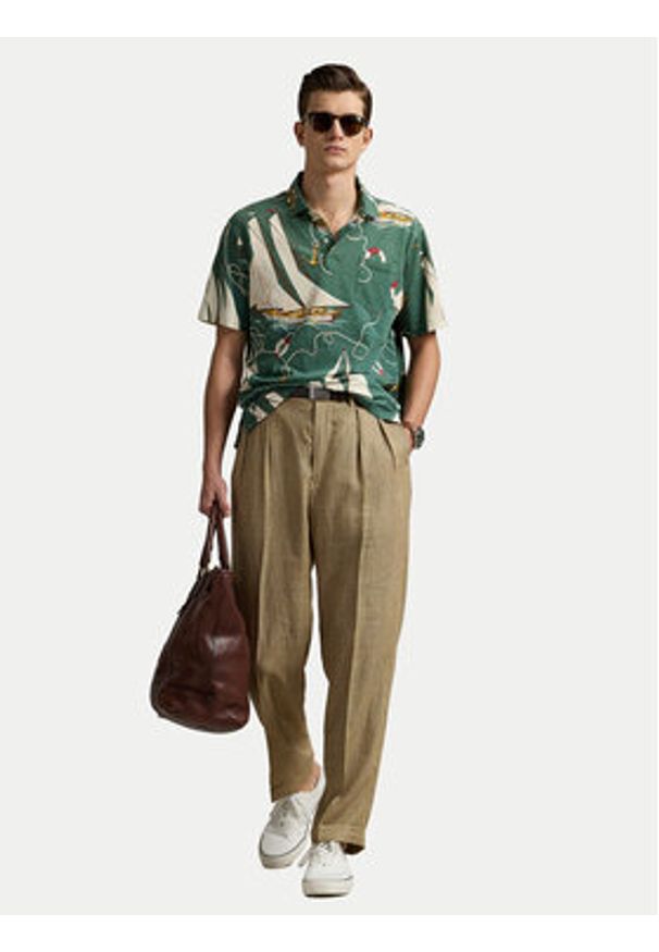 Polo Ralph Lauren Polo 710971786001 Zielony Classic Fit. Typ kołnierza: polo. Kolor: zielony. Materiał: bawełna
