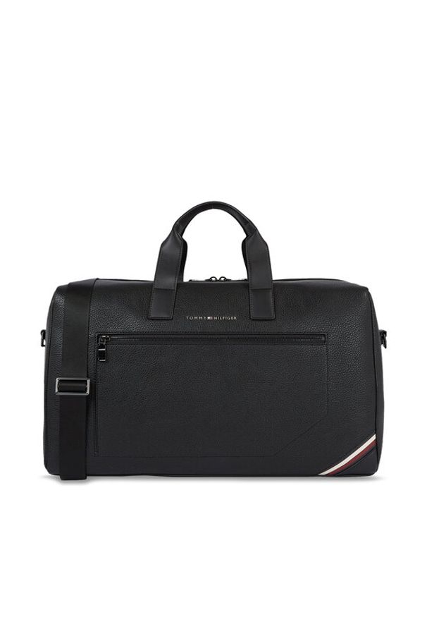 TOMMY HILFIGER - Tommy Hilfiger Torba weekendowa Th Central Duffle AM0AM11582 Czarny. Kolor: czarny. Materiał: skóra