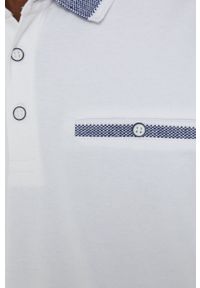 medicine - Medicine polo męskie kolor biały gładkie. Typ kołnierza: polo. Kolor: biały. Długość: krótkie. Wzór: gładki #6