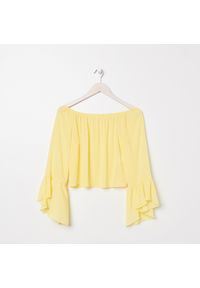 Sinsay - Bluzka damska - Żółty. Kolor: żółty #1