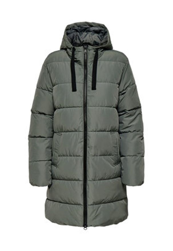 only - ONLY Płaszcz zimowy Clair 15323232 Szary Regular Fit. Kolor: szary. Materiał: syntetyk. Sezon: zima