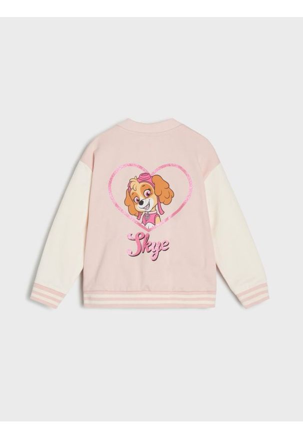 Sinsay - Rozpinana bluza bomberka z nadrukiem na plecach PAW Patrol - różowy. Kolor: różowy. Wzór: nadruk