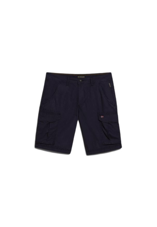 Szorty bermudzkie Napapijri Noto 2.0. Kolor: niebieski. Materiał: bawełna. Długość: krótkie. Wzór: haft. Sezon: lato