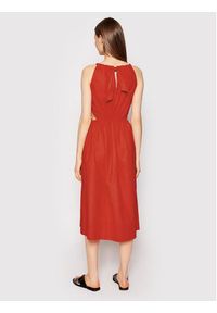 Sisley Sukienka letnia 4JOZLV00U Czerwony Relaxed Fit. Kolor: czerwony. Materiał: bawełna. Sezon: lato #2