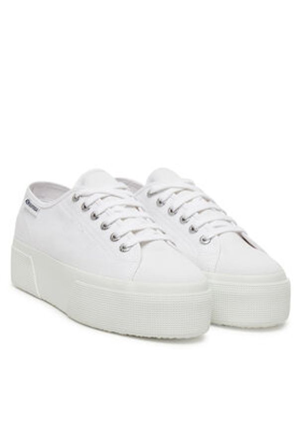 Superga Tenisówki 3790 Platform S3134MW Biały. Kolor: biały. Materiał: materiał. Obcas: na platformie